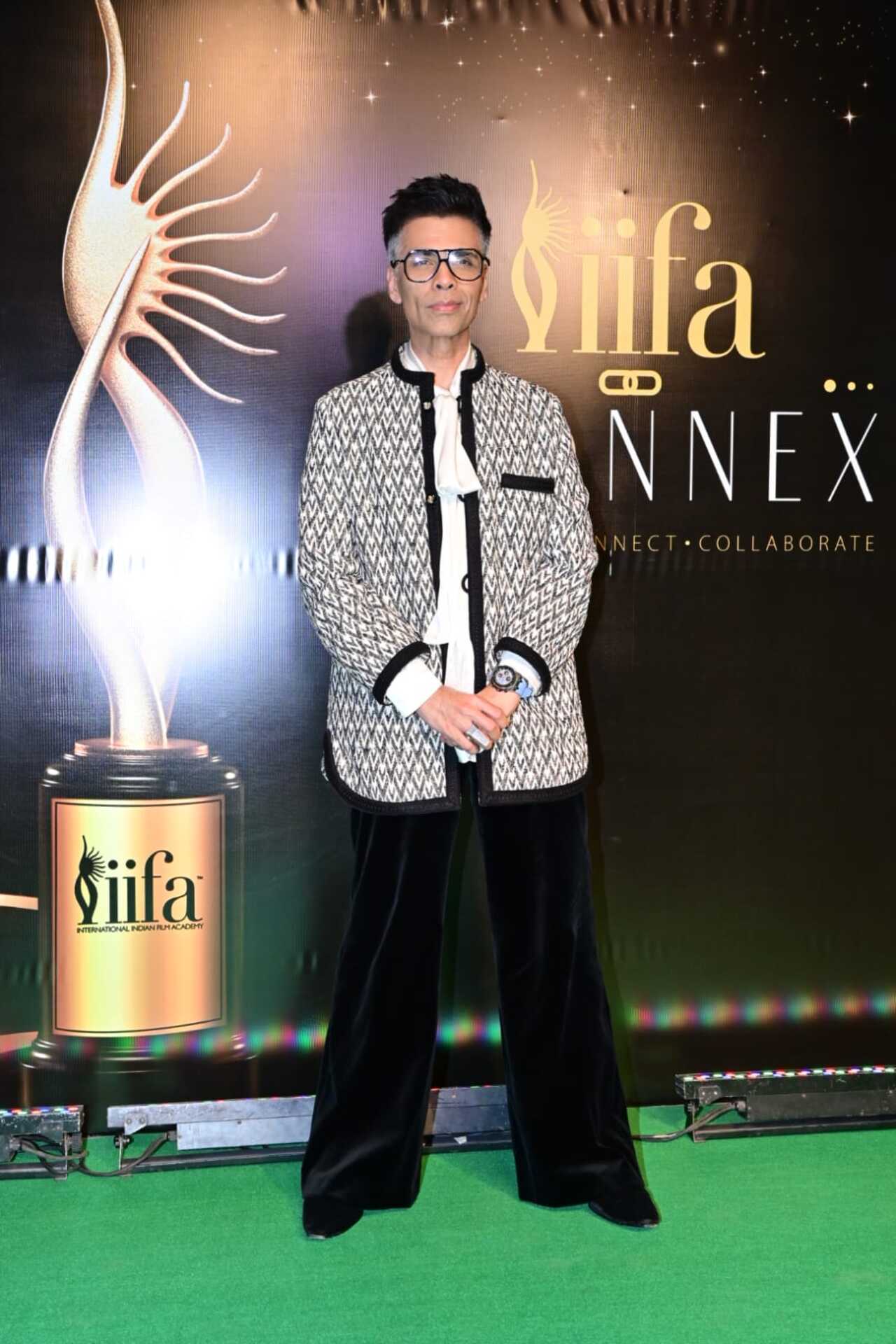 Karan Johar also arrived at the red carpet of an event in the city.